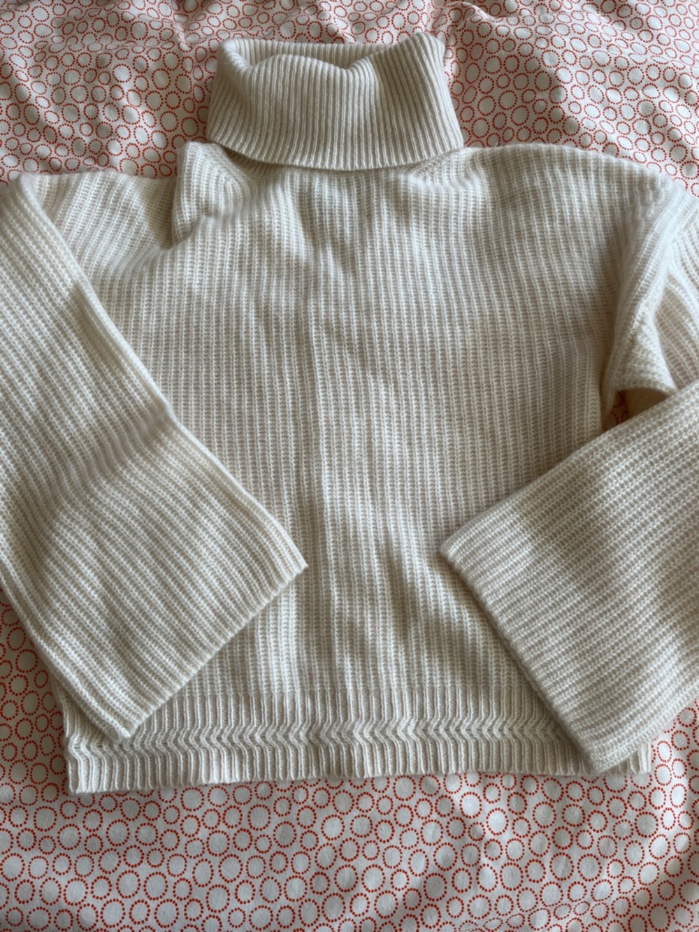NWOT. Joie Cream Ribbed Turtleneck Sweater